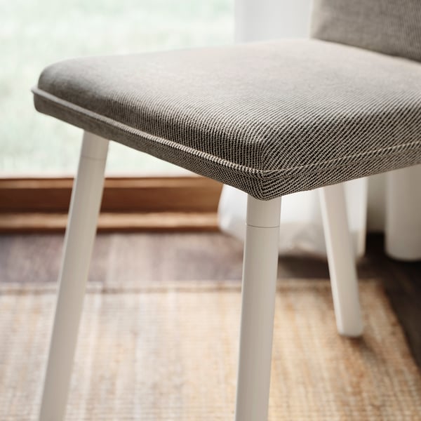 TONSTAD / TONSTAD Table and 6 chairs, off-white/Viarp beige/brown off-white, 200x85 cm