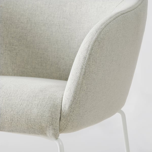 TONSTAD / TOSSBERG Table and 4 chairs, off-white/Gunnared beige white, 150x80 cm