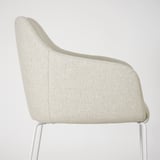 TOSSBERG Chair, metal white/Gunnared beige