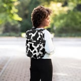 TOSSDAN Backpack, black/white, 27x9x38 cm/12 l