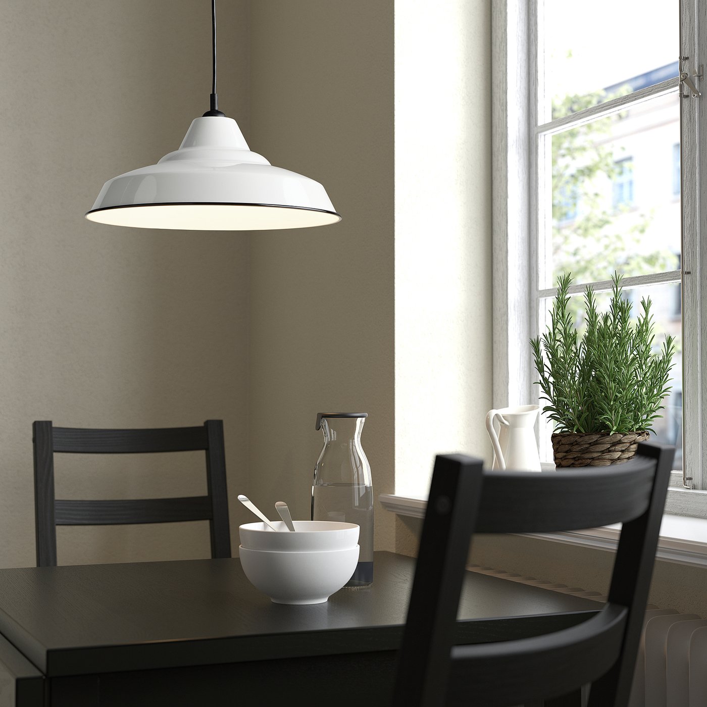 TRETTIOEN pendant lamp, white, 38 cm - IKEA Switzerland