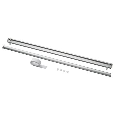 TRÖSTA Top- and bottom rail, click in/aluminium silver-colour