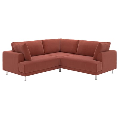 UPPÅKRA Modular corner sofa, 3-seat, Samsala brown-red