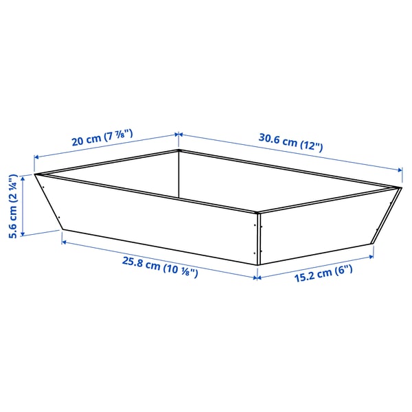 Illustration with measurements for the product: UPPDATERA.