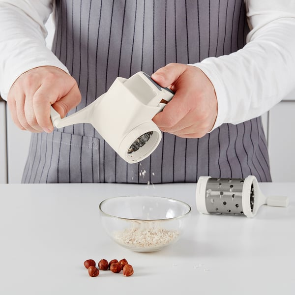 UPPFYLLD Rotary grater, set of 2, white