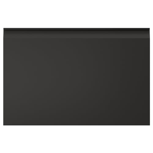 Black UPPLÖV cabinet with sleek handles, modern design.