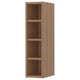 Option: VADHOLMA Open storage, brown/stained ash, 20x37x80 cm