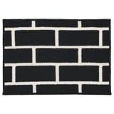 VÄNDPLATS Door mat, black/brick pattern, 40x60 cm