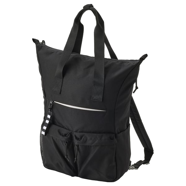 VÄRLDENS Backpack, black, 31x15x49 cm/26 l