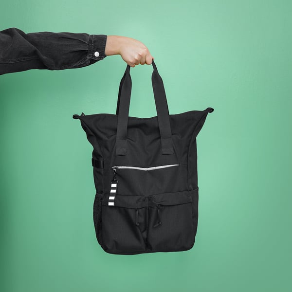 VÄRLDENS Backpack, black, 31x15x49 cm/26 l