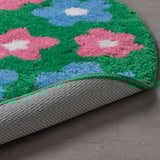 VATTENSKRUV Bath mat, floral pattern/multicolour, 60x65 cm