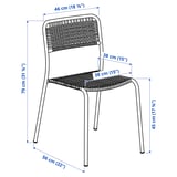 VIHOLMEN Chair, outdoor, dark grey