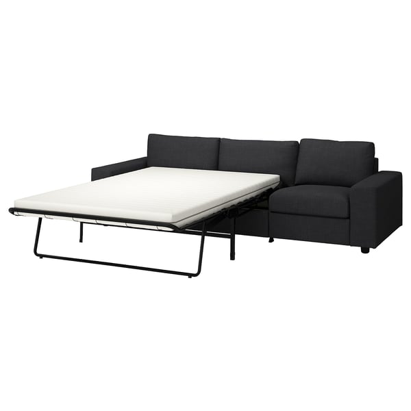 VIMLE 3-seat sofa-bed, with wide armrests/Hillared anthracite