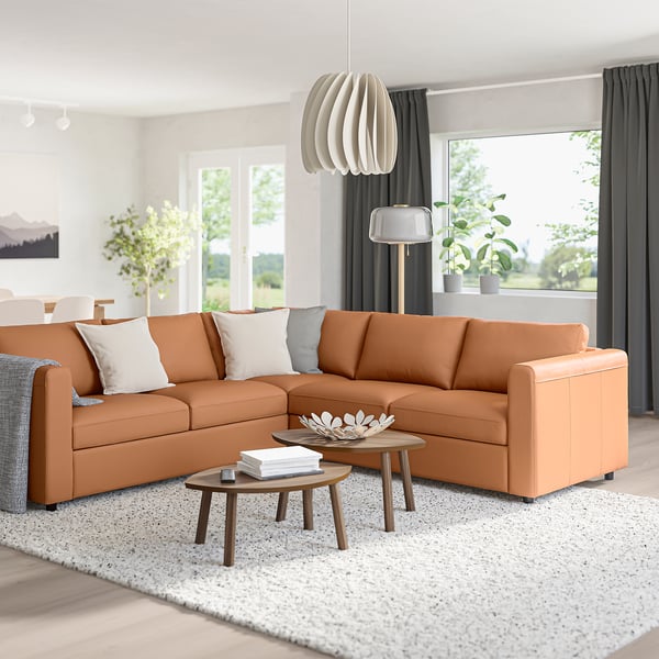 VIMLE Corner sofa, 4-seat, Grann/Bomstad golden-brown