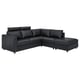 Option: VIMLE Corner sofa, 4-seat, with open end with headrests/Grann/Bomstad black