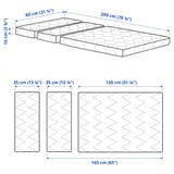 VIMSIG Foam mattress for extendable bed, 80x200 cm