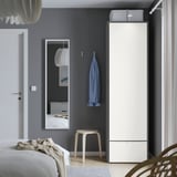 VISTHUS Wardrobe, grey/white, 63x59x216 cm