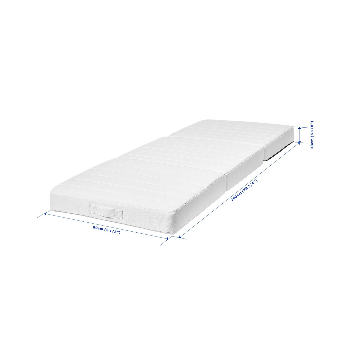 VITHÄLL mattress/pouffe, extra firm/Vissle grey, 80x200 cm - IKEA