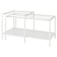 VITTSJÖ Nest of tables, set of 2, white/glass, 90x50 cm
