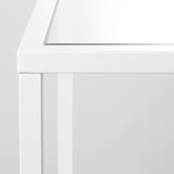 VITTSJÖ Nest of tables, set of 2, white/glass, 90x50 cm