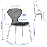 VOXLÖV / ÄLVSTA Table and 4 chairs, light bamboo/rattan white, 180x90 cm