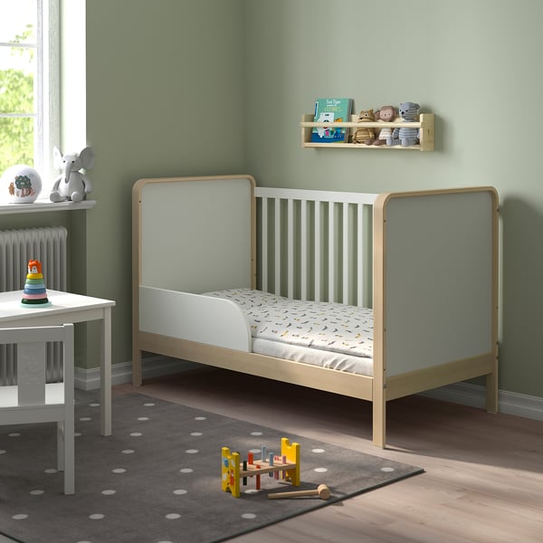 ÄLSKVÄRD Lit bébé, bouleau/blanc, 70x140 cm