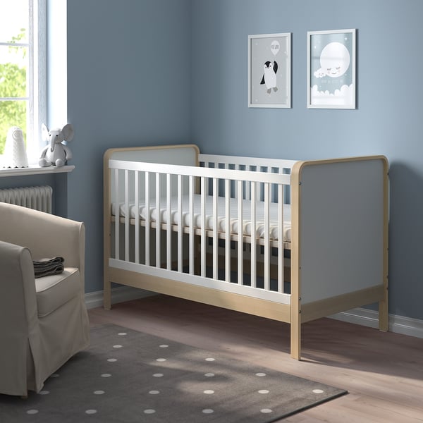 ÄLSKVÄRD Lit bébé, bouleau/blanc, 70x140 cm