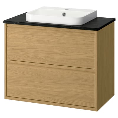 ÄNGSJÖN / BACKSJÖN Meuble lavabo avec tiroirs/vasque