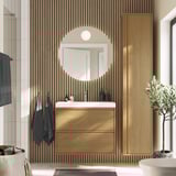 ÄNGSJÖN Colonne avec porte, motif chêne, 40x35x195 cm