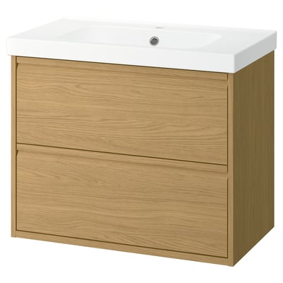 ÄNGSJÖN / ORRSJÖN Meuble lavabo avec tiroirs/vasque