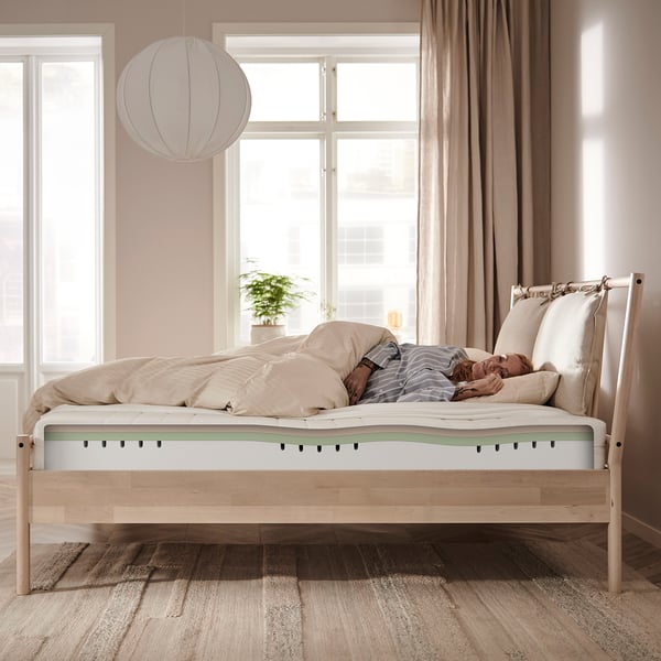 Matelas soutien ferme et housse lavable 80x200 cm épaisseur 16 cm FIN D'ÉTÉ