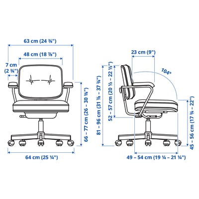 ALEFJÄLL Chaise de bureau, Grann brun doré