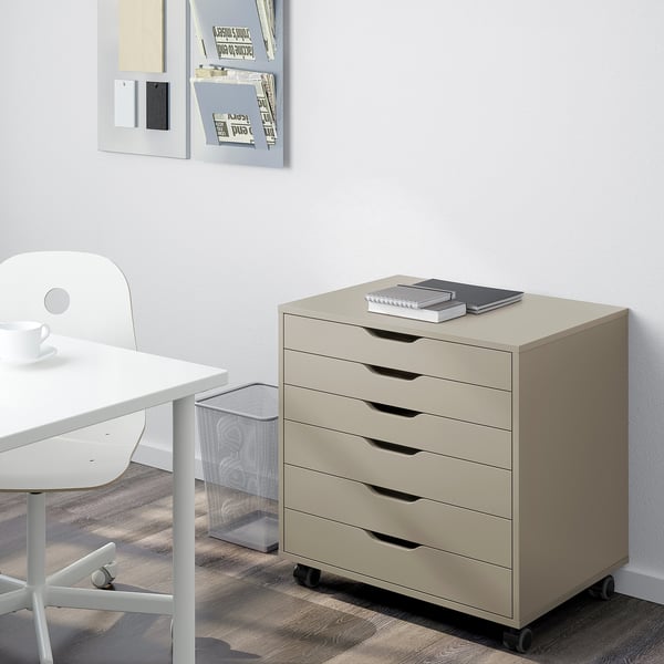 Alex Caisson A Tiroirs Sur Roulettes Beige 67x66 Cm Ikea Suisse