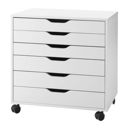 ALEX Caisson à tiroirs sur roulettes blanc IKEA