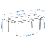 ÅLHULT / ÅLHULT Table et 6 chaises, noir/brun/Bomstad noir noir, 170/220x80 cm