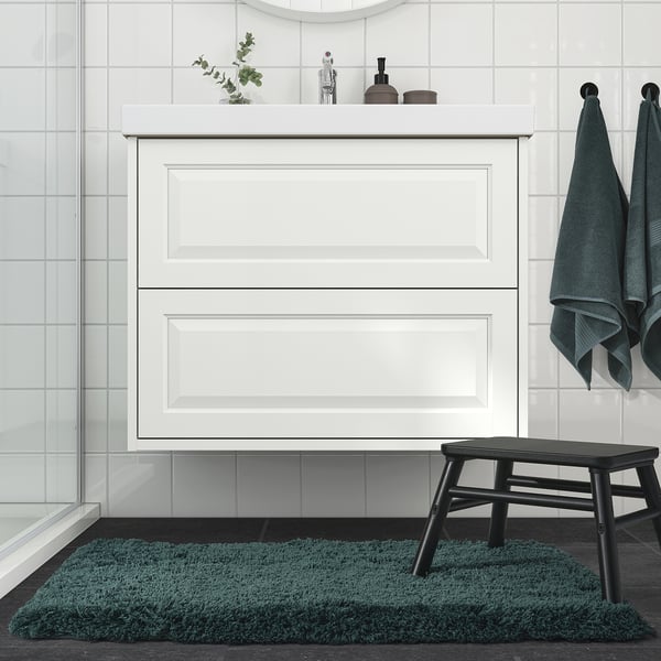 ALMTJÄRN Tapis de bain, gris turquoise, 60x90 cm