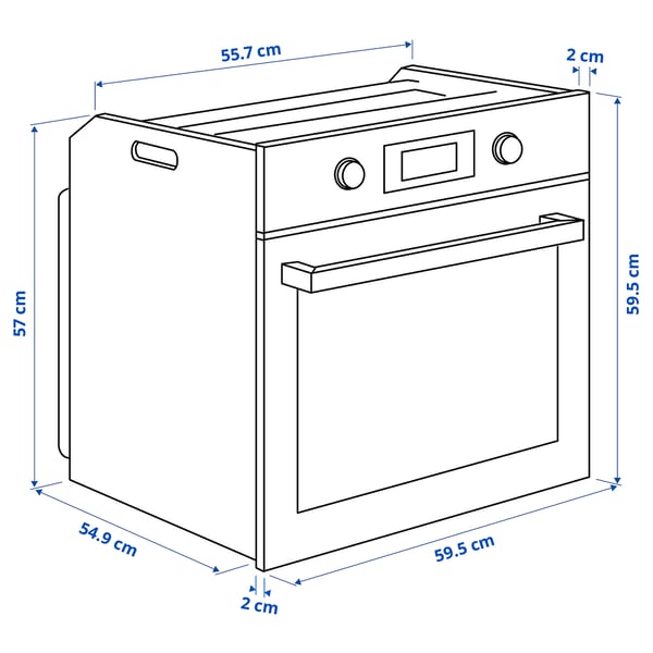 ANRÄTTA Four à air pulsé, IKEA 500 acier inoxydable