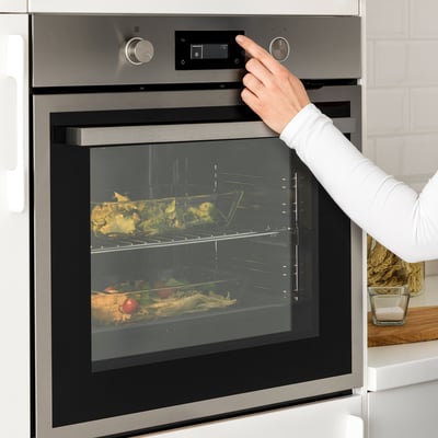 ANRÄTTA Four air pulsé fonction pyrolyse, IKEA 700 acier inoxydable