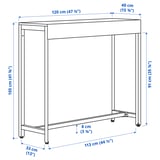 BÅTSKÄR Table de bar, extérieur/gris foncé, 120x40 cm