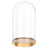 BEGÅVNING Cloche en verre avec socle, 26 cm