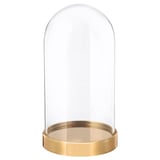 BEGÅVNING Cloche en verre avec socle, 19 cm