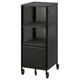 Option: BEKANT Rangement mobile, grillage/noir, 41x101 cm