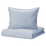 BERGPALM Housse de couette et 2 taies, bleu/rayé, 240x220/50x60 cm