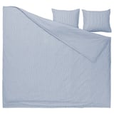 BERGPALM Housse de couette et 2 taies, bleu/rayé, 240x220/50x60 cm