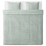 BERGPALM Housse de couette et 2 taies, vert/rayure, 240x220/50x60 cm
