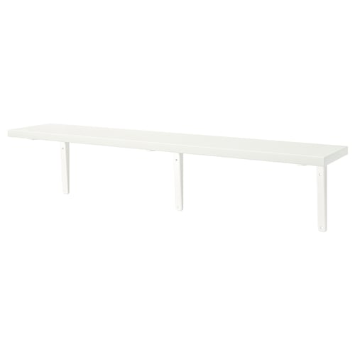 BERGSHULT / TOMTHULT Tablette avec console, blanc, 120x20 cm