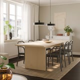 BERGSHYTTAN / STOCKHOLM 2025 Table et 6 chaises, effet teinté plaqué bouleau/brun foncé, 240x93 cm