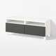 BESTÅ Banc TV avec tiroirs, blanc/Lappviken/Stubbarp gris foncé, 120x42x48 cm