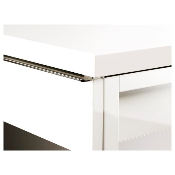 Besta Burs Bureau Brillant Blanc 120x40 Cm Ikea Suisse
