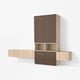 BESTÅ Combinaison de rangement murale, effet chêne blanchi Lappviken/Björköviken brun, 360x42x231 cm